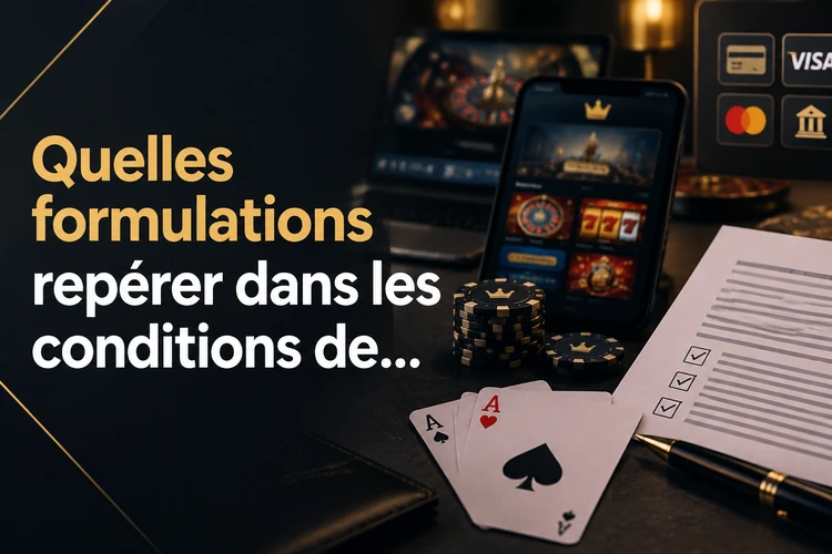 Quelles formulations repérer dans les conditions de Westace Casino