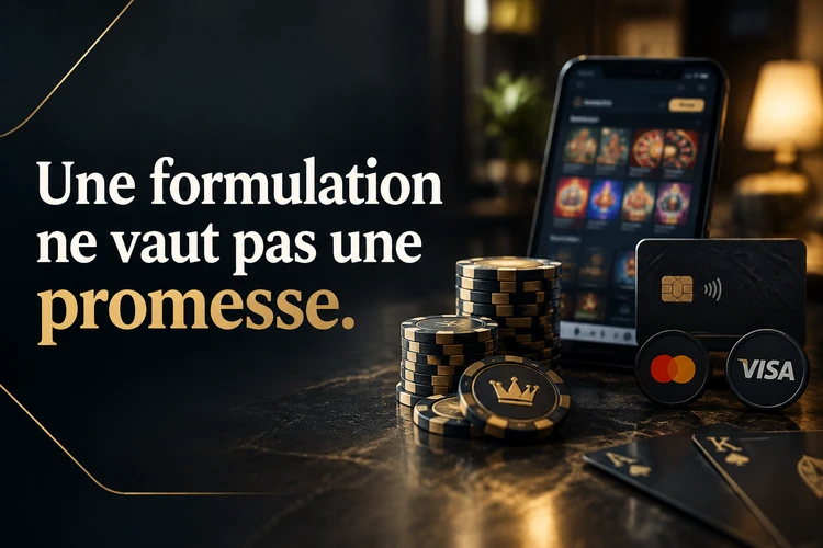 Une formulation ne vaut pas une promesse